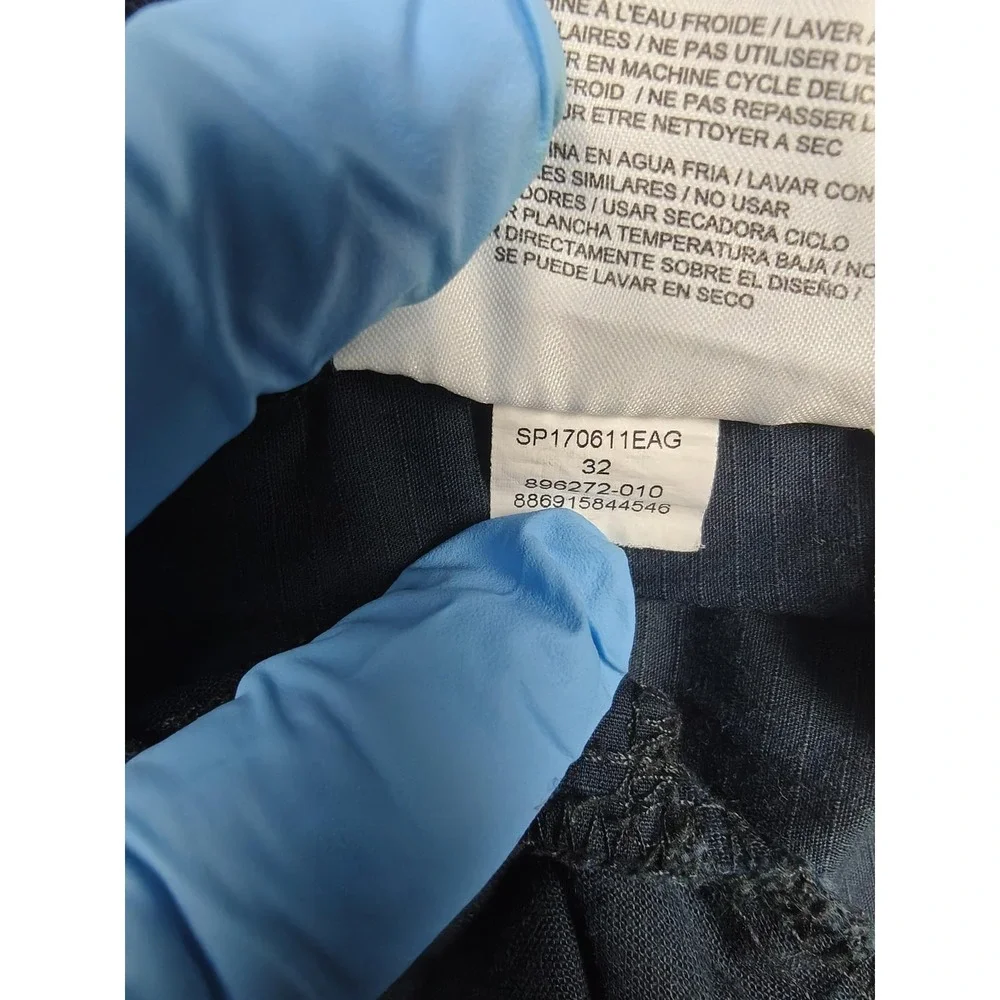 Jordan Pants Mens Medium Blue Woven Joggers Elastic Waist Zip Fly Pockets
